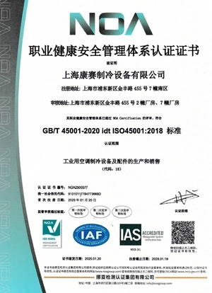 Сертификат системы менеджмента безопасности труда и охраны здоровья